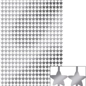 Cortina de metalizado de estrella plateado