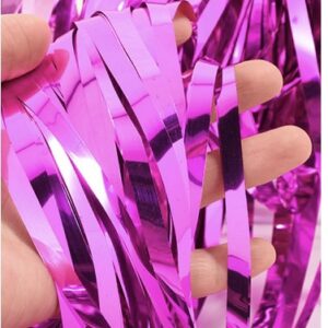 Cortina de lluvia metalizada fucsia