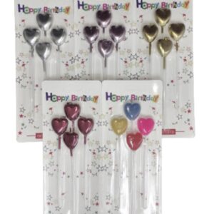 Vela de corazon * 4 unidad