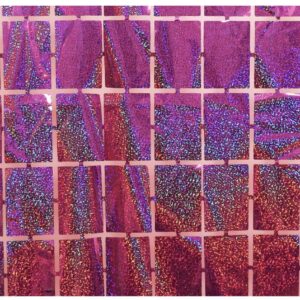 Cortina metalizada cuadrado fussia