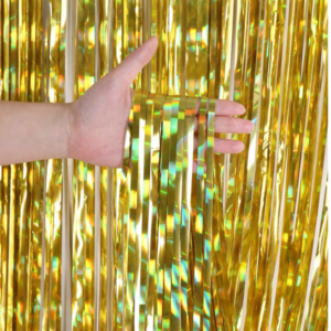 cortina metalizada HOLOGRAFICO Dorado