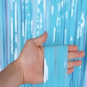 CORTINA LISO COLOR PASTEL CELESTE