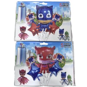 Set De Globo Héroes En Pijama 5PCS