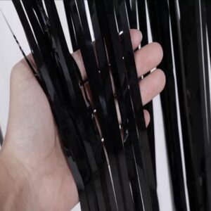 Cortina de lluvia metalizada negro