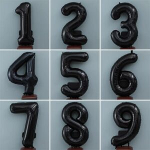Globo de numero negro 32pulgadas/ 70cm