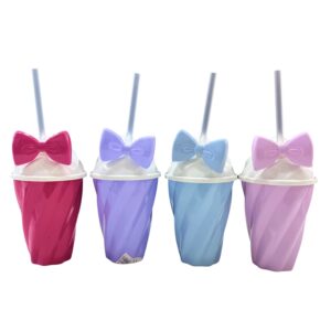 Vaso de plastico con tapa y sorbete