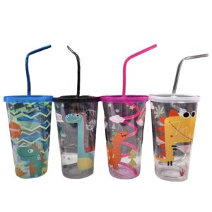VASO PLATICO DE DINOSAURIOS 600ML
