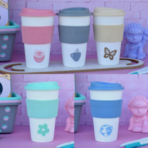 Vaso termico con banda silicona