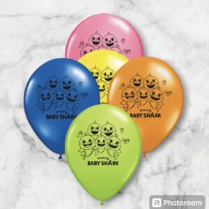 globo baby shark*10unidad/ 12pulgada
