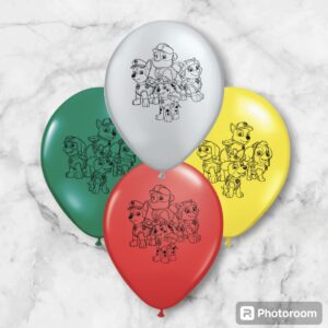 globo paw patrol*10unidad/ 12pulgada