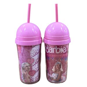 vaso termico barbie tapa esfera sorbete y brillo