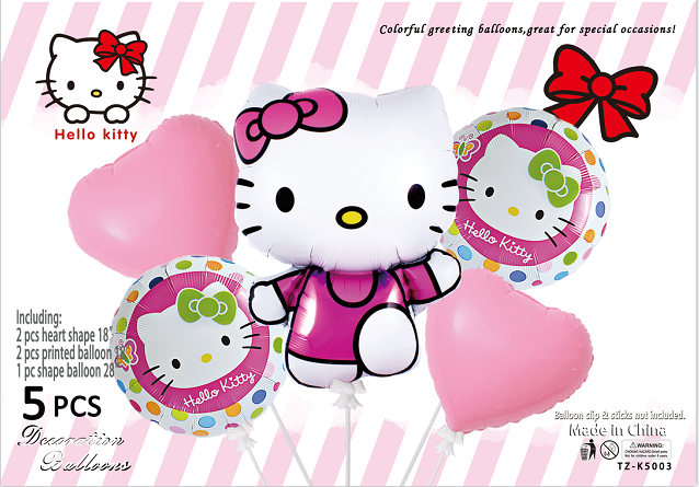 Set de globo hello kitty 5PCS