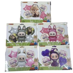 SET DE GLOBO LABUBU 5PCS