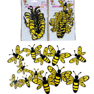 12 abeja Decorativas Metalizadas Adorno Torta Souvenir