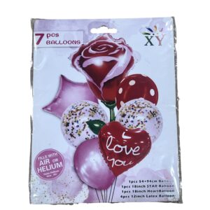set de globo flores 7pcs