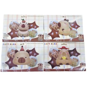 SET DE GLOBO CAPIBARA  5PCS