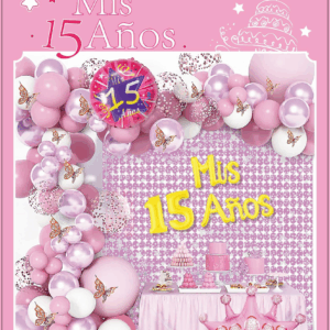 Set de globo 15 rosa *54pcs (Como Se Muestra En La Foto)