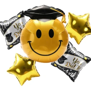set de globos smile egresados 5pcs