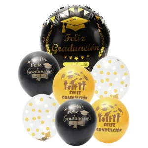 set de globo feliz graduacion 7pcs