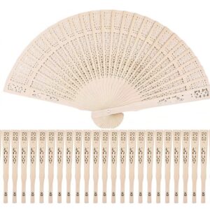 12 uni Abanicos Souvenirs Madera Sandalo Casamiento Boda Evento / 21cm