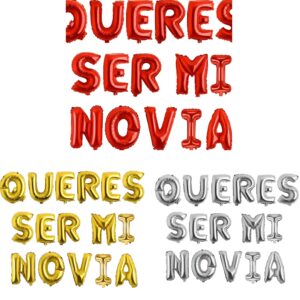 Globos Letras Queres Ser Mi Novia/ 40cm cada letra