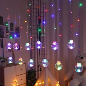 Guirnalda LED Colgante con Bolitas Transparentes – Multicolor  Enchufe 3M
