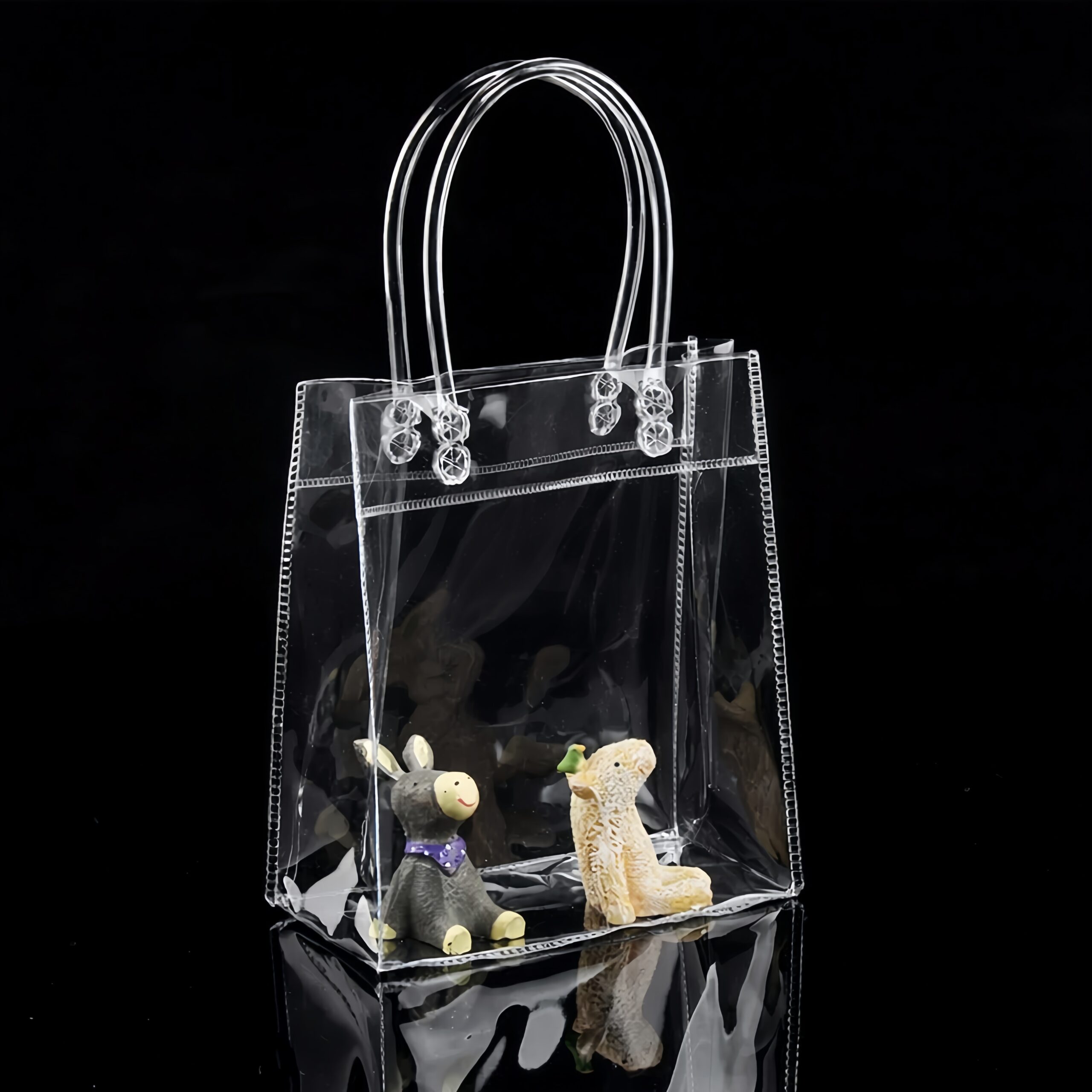10U Bolsas De Cristal Pvc Premium 30*20*9cm Transparente