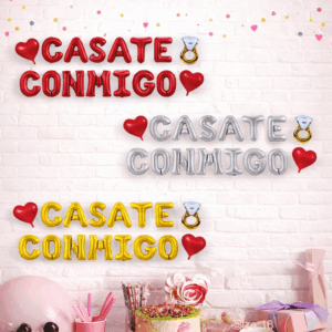 Globos Letras CASATE CONMIGO /40cm Cada Letra