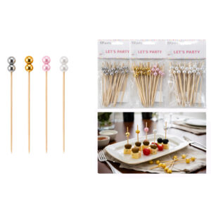 Pincho Perlas Colores 12 Cms Finger Food Picada Pack X 24 U