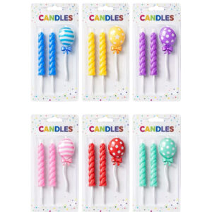 Velas con Globo – Set Decorativo para Torta