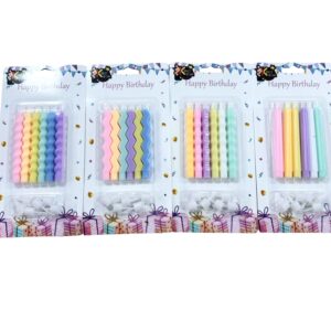 Velas de cumpleaños en colores pastel — 4 modelos