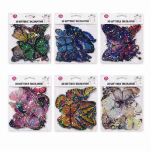 Mariposas 3D Decorativas Adhesivas 16pcs Brillantes Pared Fiesta Hogar