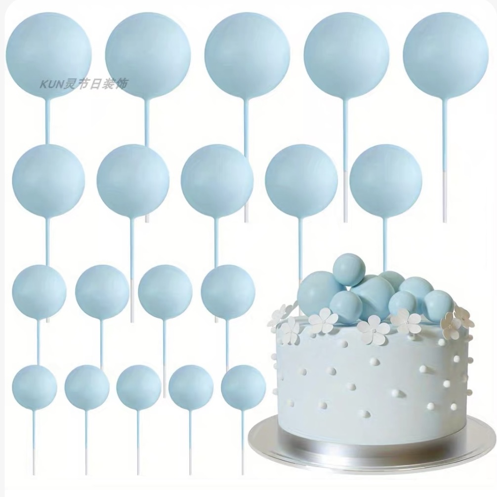Decoración Esfera para Torta con Bolas – Topper de Pastel para Cumpleaños, Fiesta, Repostería *20pcs(2-4cm) - Imagen 5