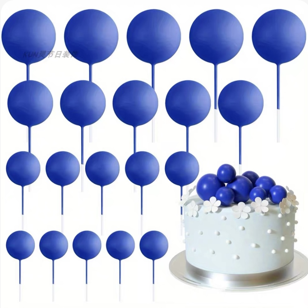 Decoración Esfera para Torta con Bolas – Topper de Pastel para Cumpleaños, Fiesta, Repostería *20pcs(2-4cm) - Imagen 3