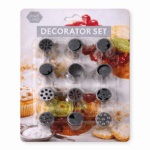 Set de Boquillas para Decoración de Tortas y Repostería x12 Acero Inoxidable