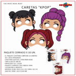 Mascara Antifaz Guerrera K-pop * 10 unidad (mismo modelo)