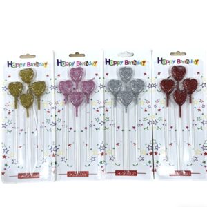 VELA CORAZON CON BRILLO * 4UNI