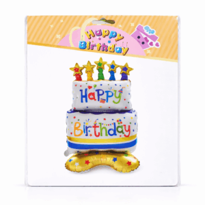 Globo Metalizado Torta Cumpleaños 3D 69cm