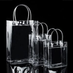 10U Bolsas De Cristal Pvc Premium 31*26*8cm Transparente