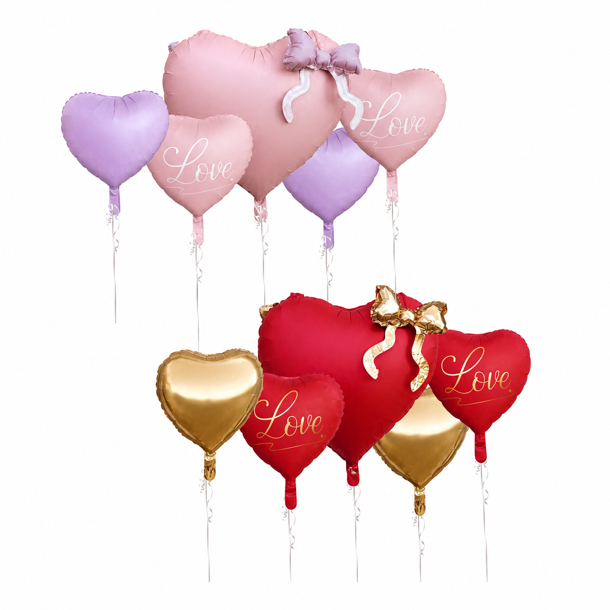 Set Globos Corazón Love 5pcs