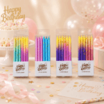 vela degrade con glitter*12uni