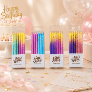 vela degrade con glitter*12uni