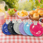 Platos color liso descartables de 9 pulgada/ 10 unidad