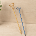 palito porta globo color dorado y plateado por 50uni / 40CM