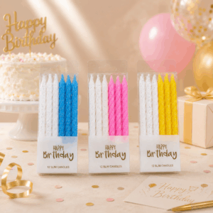 vela dos color con glitter *12uni