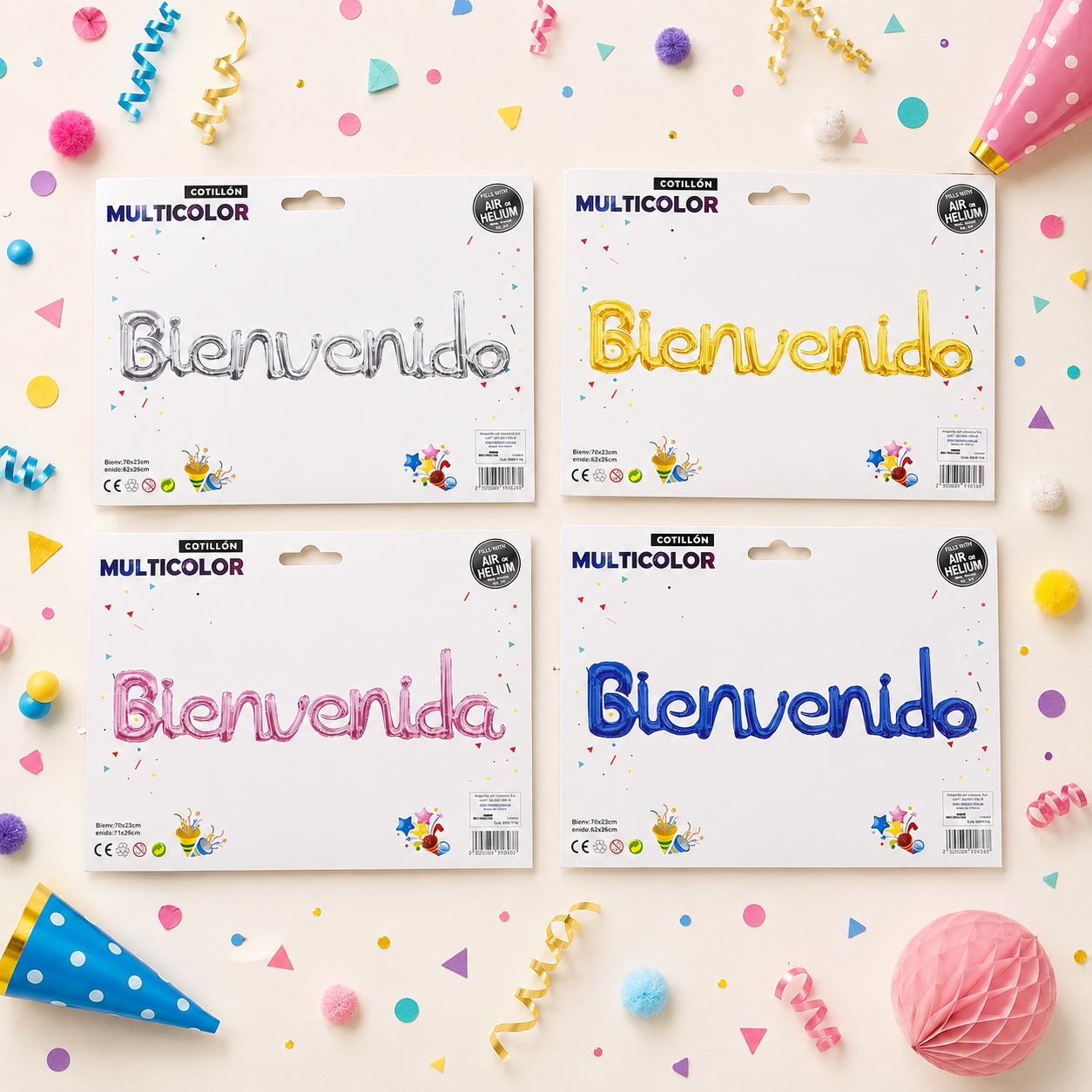 Globos Letras Bienvenido