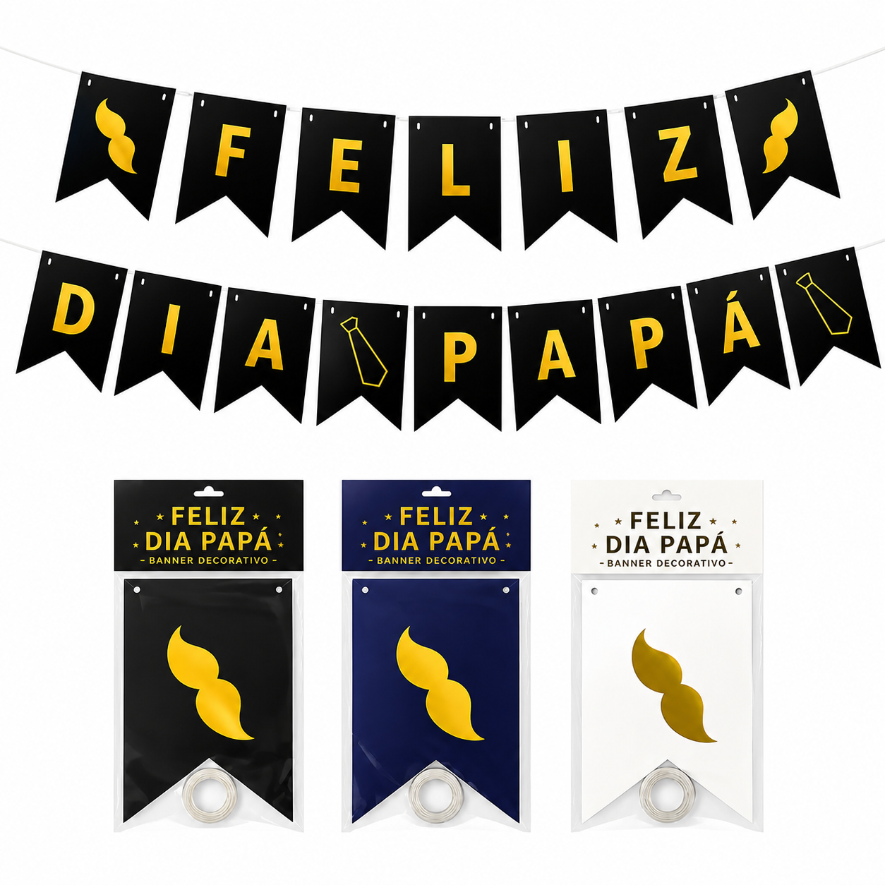 Cartel Feliz Día Papá Decoración Fiesta Padre Banderín