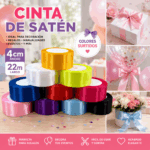 CINTA DE SATÉN 4 cm × 22 m