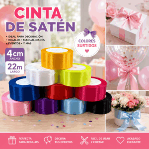 CINTA DE SATÉN 4 cm × 22 m