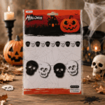CARTEL/ banderin halloween calaveras 13piezas